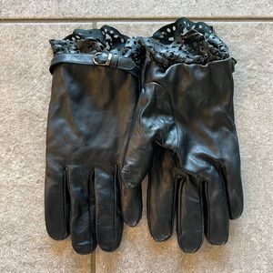 Black Leather Gloves